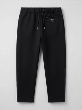 Prada Navy Logo-Trim Joggers
